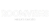 Logo ROOMVIBES MEDIA z hasłem fotografia i marketing wizualny nieruchomości